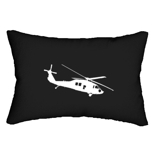 UH-60 Black Hawk Helicopter Silhouette Lumbar Pillows
