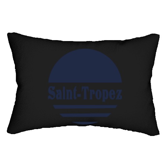 Saint Tropez - Navy Retro Sun Aesthetic Lumbar Pillows