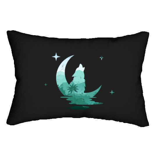 Howling Wolf Nature Lover Lumbar Pillows