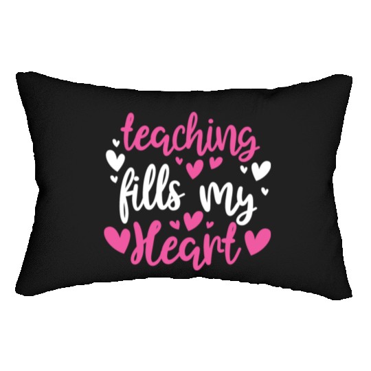 His and Her Valentine Gift Teacher Teaching Fills Lumbar Pillows