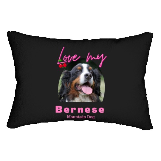 Love my Bernese Mountain Dog Girl Lumbar Pillows