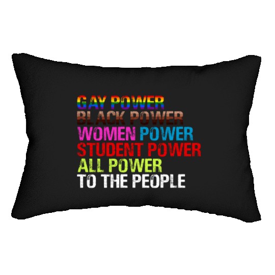 Gay Power Black Power Women Power LGBTQ Gay Pride Lumbar Pillows