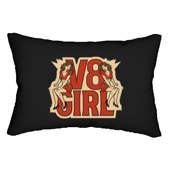 Muscle Car Girl - V8 Girl Lumbar Pillows