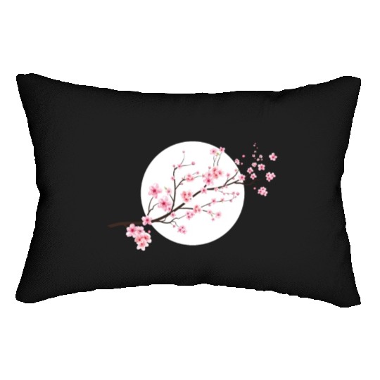 Cherry Blossoms Spring Japan Nature Lumbar Pillows