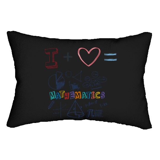 i love math Lumbar Pillows