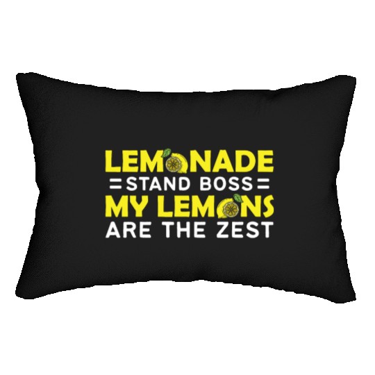 My Lemons Are The Zest Lemon Juice Boss Lemonade Lumbar Pillows