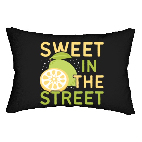 Lemon Juice Sweet In The Street Lemonade Stand Lumbar Pillows