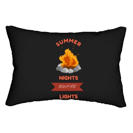 Summer Nights Bonfire Lights Lumbar Pillows