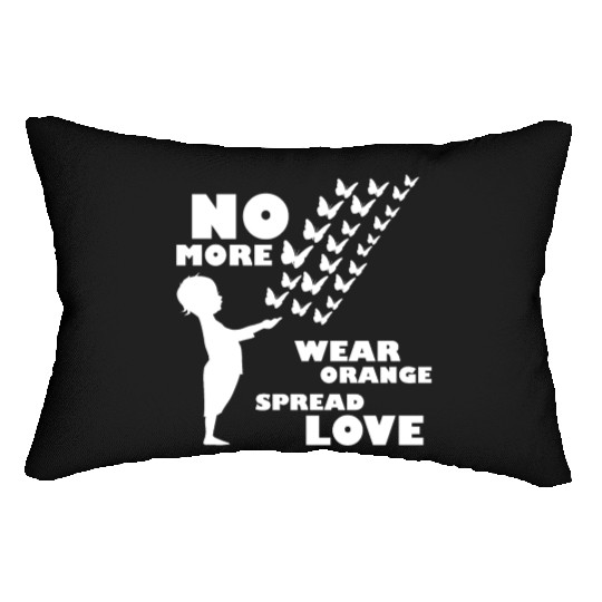 wear orange spread love anti gun violence Lumbar Pillows