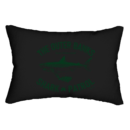 OBX Shark Patrol OBX Vintage Dark Green Lumbar Pillows