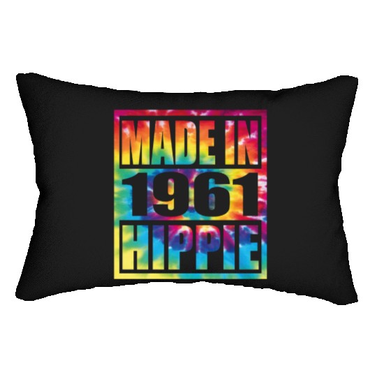 Hippie Birthday 1961 Lumbar Pillows
