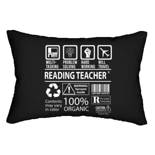 Reading Teacher Lumbar Pillows - Multitasking Job Gift It