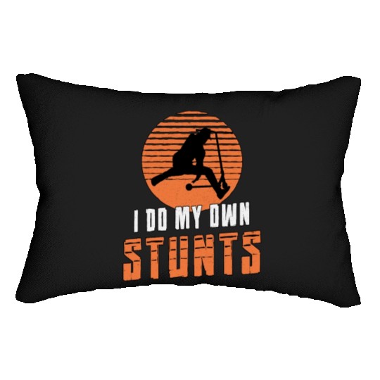 Scooter Driver I Do My Own Stunts Stunt Vintage Lumbar Pillows