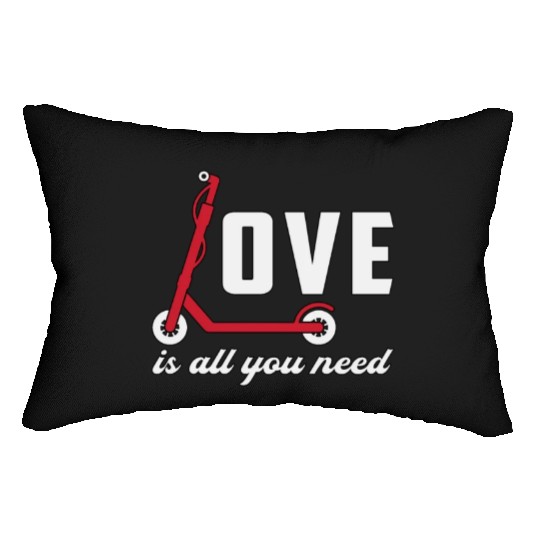 Scooter Driver Love Is All You Need Stunt Vintage Lumbar Pillows