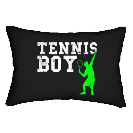 tennis boy Lumbar Pillows