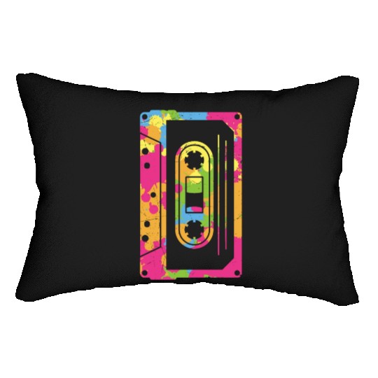 Colorful Retro Cassette Tape Lumbar Pillows