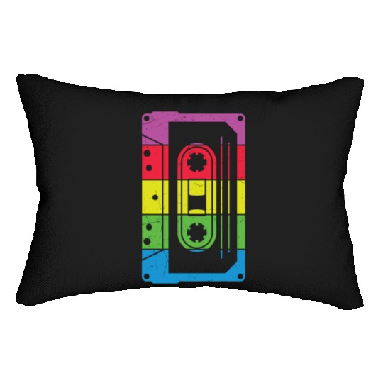 Colorful Retro Cassette Tape Lumbar Pillows