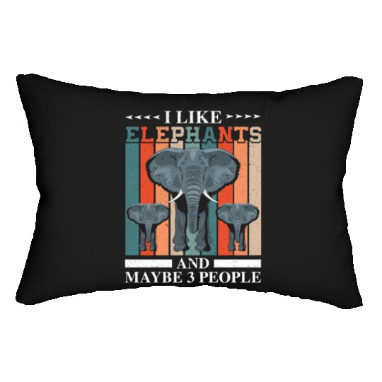 I Like Elephants And Maybe 3 People Zookeeper Lumbar Pillows