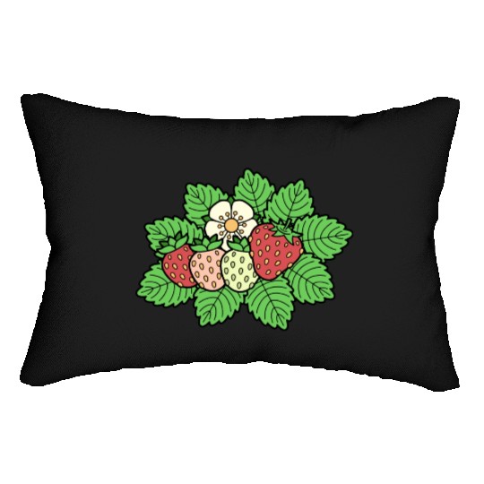Strawberry Icon Lumbar Pillows