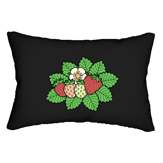 Strawberry Icon Lumbar Pillows