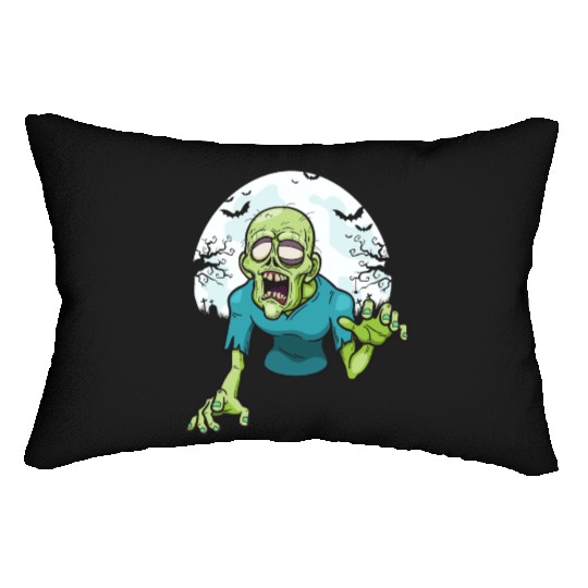 Creepy Scary Zombie Cute Adorable Halloween Zombie Lumbar Pillows