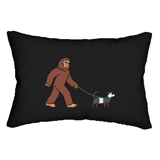Bigfoot Sasquatch Walking Ferret Lumbar Pillows