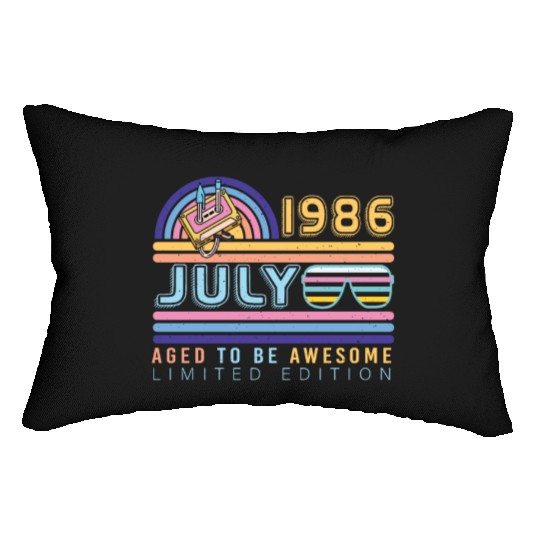 Building Year 1986 In July Lumbar Pillows