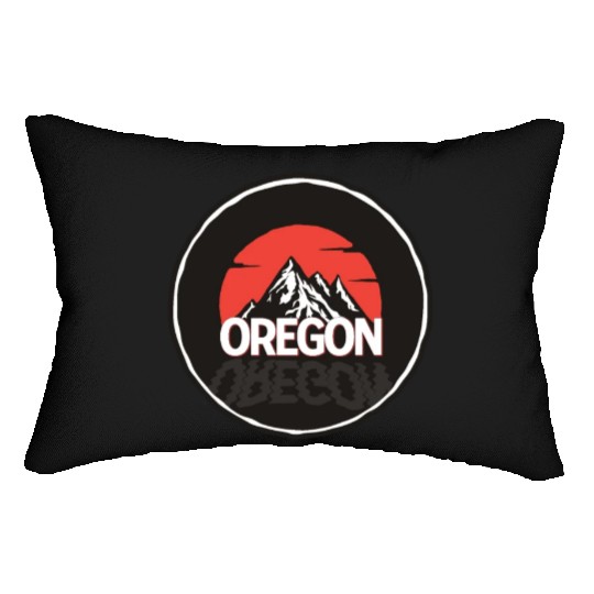 Oregon - Mountains & Sunrise Lumbar Pillows