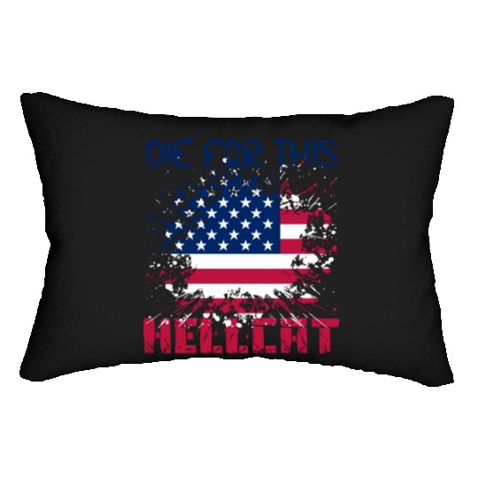 Die For This Hellcat- Vintage US Flag Lumbar Pillows