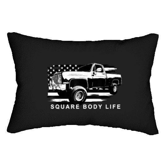 Squarebody American Flag Square Body Truck Lumbar Pillows
