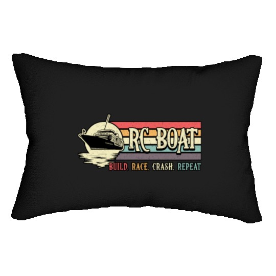 RC Boat Build Race Crash Repeat Model RC Boats Lumbar Pillows