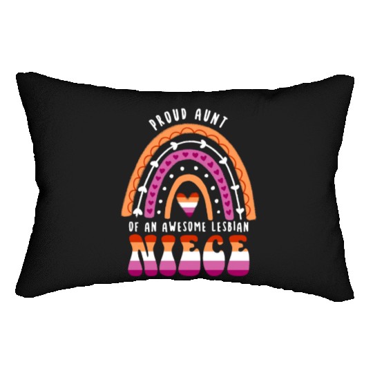 Proud Aunt Awesome Lesbian Niece Lumbar Pillows