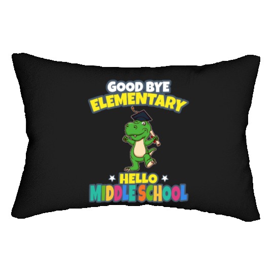 Good Bye Elementary Hello Middle School Graduation Lumbar Pillows