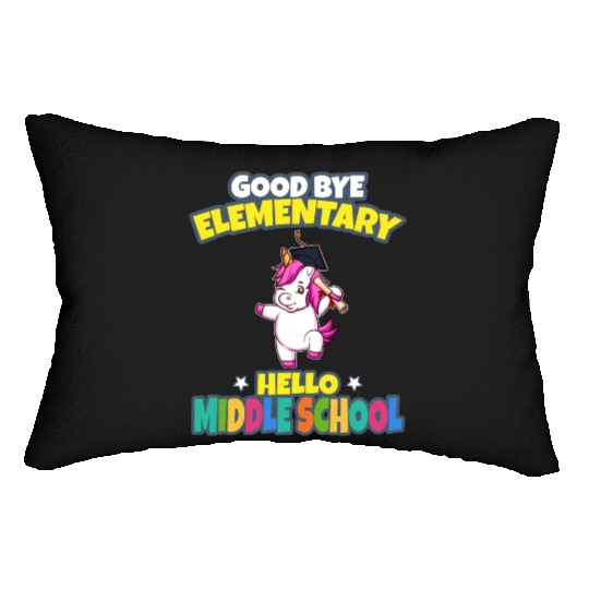 Good Bye Elementary Hello Middle School Graduation Lumbar Pillows