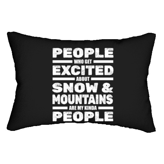 Skiing Skier Ski Lumbar Pillows