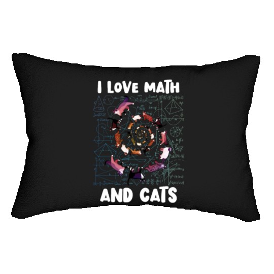 Math Kitty Cat I Love Math And Cats Mathematics Lumbar Pillows