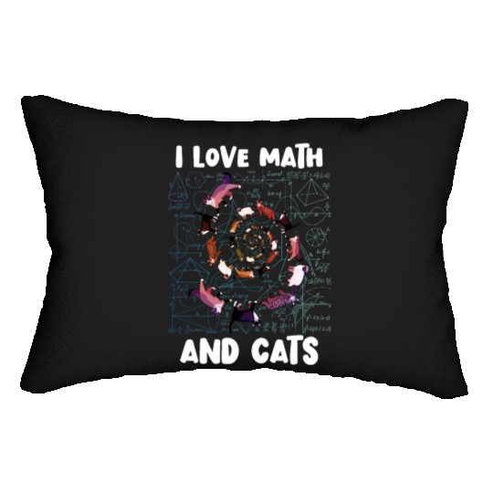 Math Kitty Cat I Love Math And Cats Mathematics Lumbar Pillows