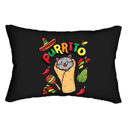 PURRRITO Cat Lumbar Pillows, Cat Lovers Lumbar Pillows, Cat Owners