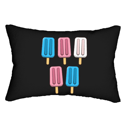 Transgender Popsicles 4th of July Trans Subtle Lumbar Pillows