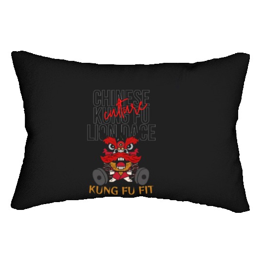 Chinese Kung Fu Lion Dance Culture Lumbar Pillows