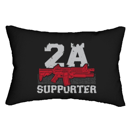 Second Amendment Supporter Gun Rights America Lumbar Pillows