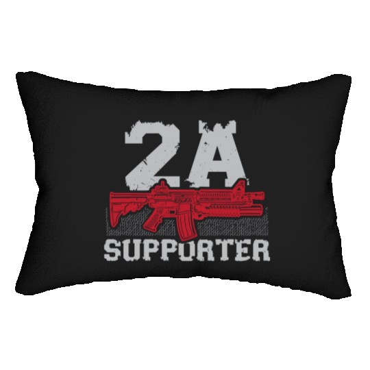 Second Amendment Supporter Gun Rights America Lumbar Pillows