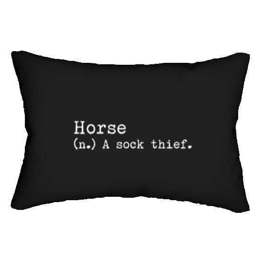 A Sock Thief Horse Lumbar Pillows