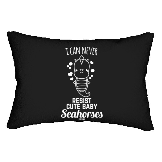 sweet seahorse marine life Lumbar Pillows