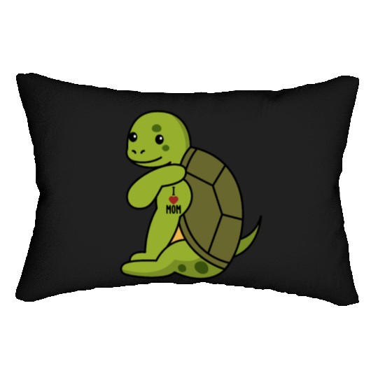 I Love Mom Tattoo Turtle Lumbar Pillows