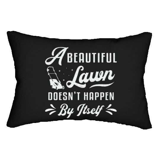 Lawn Mower A Beautiful Lawn Gardening Lawn Mowing Lumbar Pillows