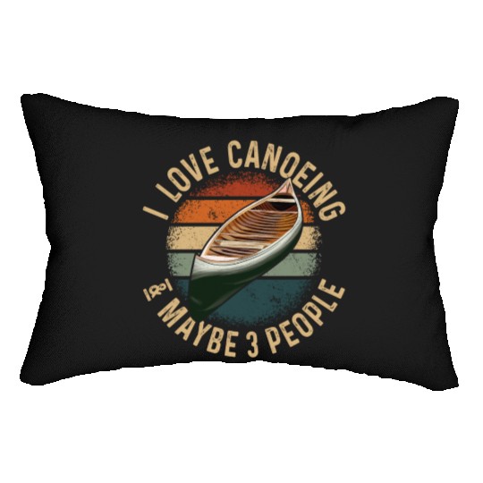 Canoe Canoeing Vintage Retro I Lumbar Pillows