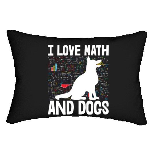 I Love Math & Dogs Lumbar Pillows