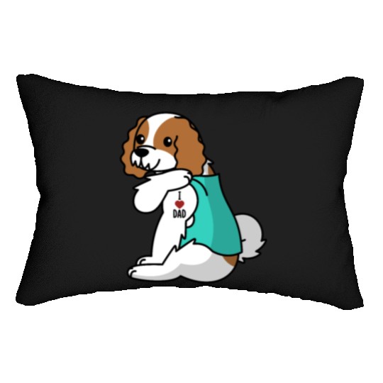 I Love Dad Cavalier King Charles Spaniel Lumbar Pillows