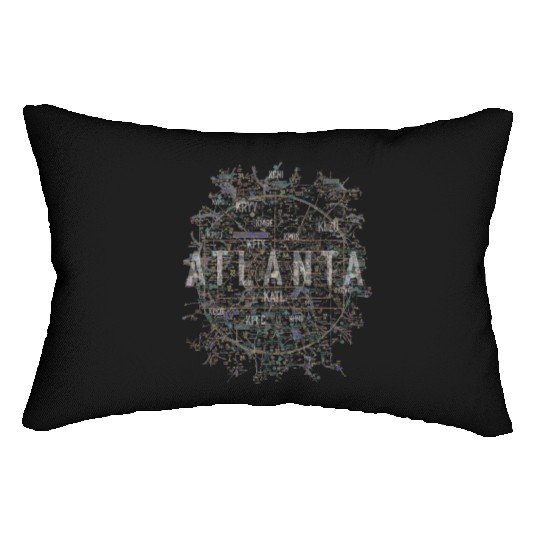 Atlanta Pilot Aviation Air Traffic Control Airspac Lumbar Pillows